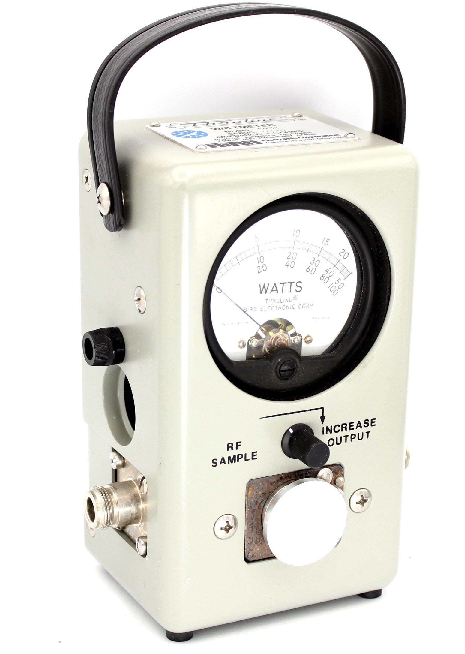 Bird 4431 Thruline RF Wattmeter w/Variable RF Sampler BNC (Used) In  Excellent Condition w/Case